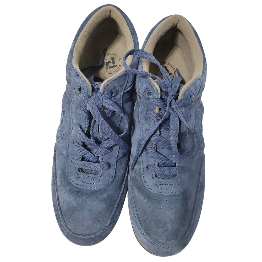 Propet Washable Walker Blue Suede Slip Resistant Walking Shoes Sneakers